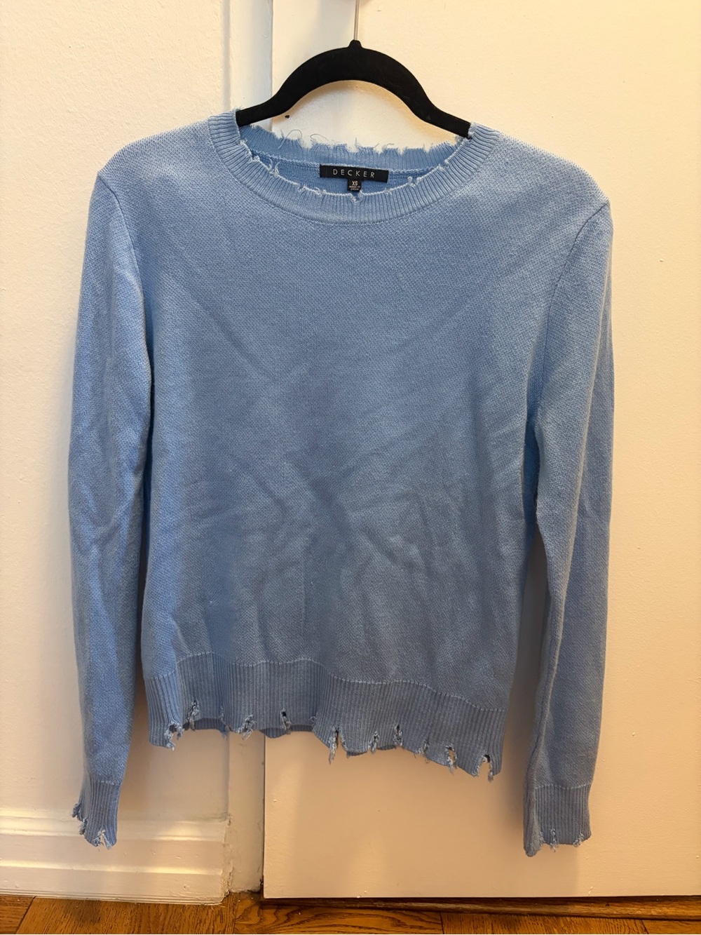 Black & Decker Light Blue Womens Crewneck Sweater